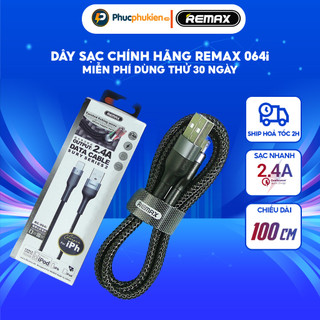 Cáp sạc chính hãng Remax 064i hỗ trợ sạc nhanh 12w cho 13 pro max trở xuống - Phúc Phụ Kiện Bảo hành 12 tháng 1 đổi 1