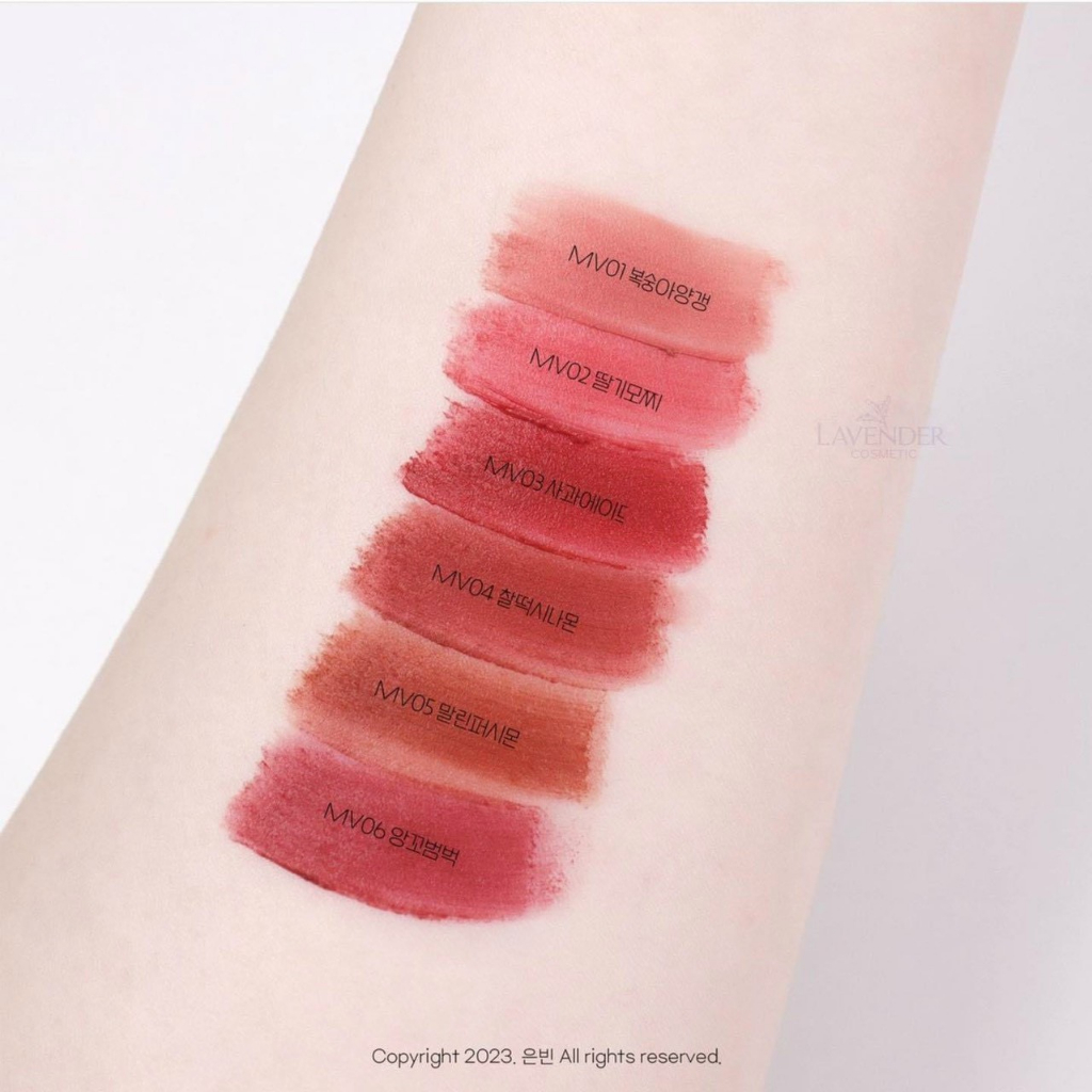 Son Kem Black Rouge Muddish Cushion Velvet 34.8g MV01 MV02 MV03 MV04 MV05 MV06-Son Black Rouge MV01-MV06