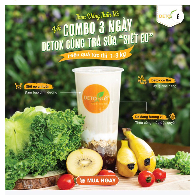 Detox Me Trà Sữa Giảm Cân - 3 ngày 9 Vị