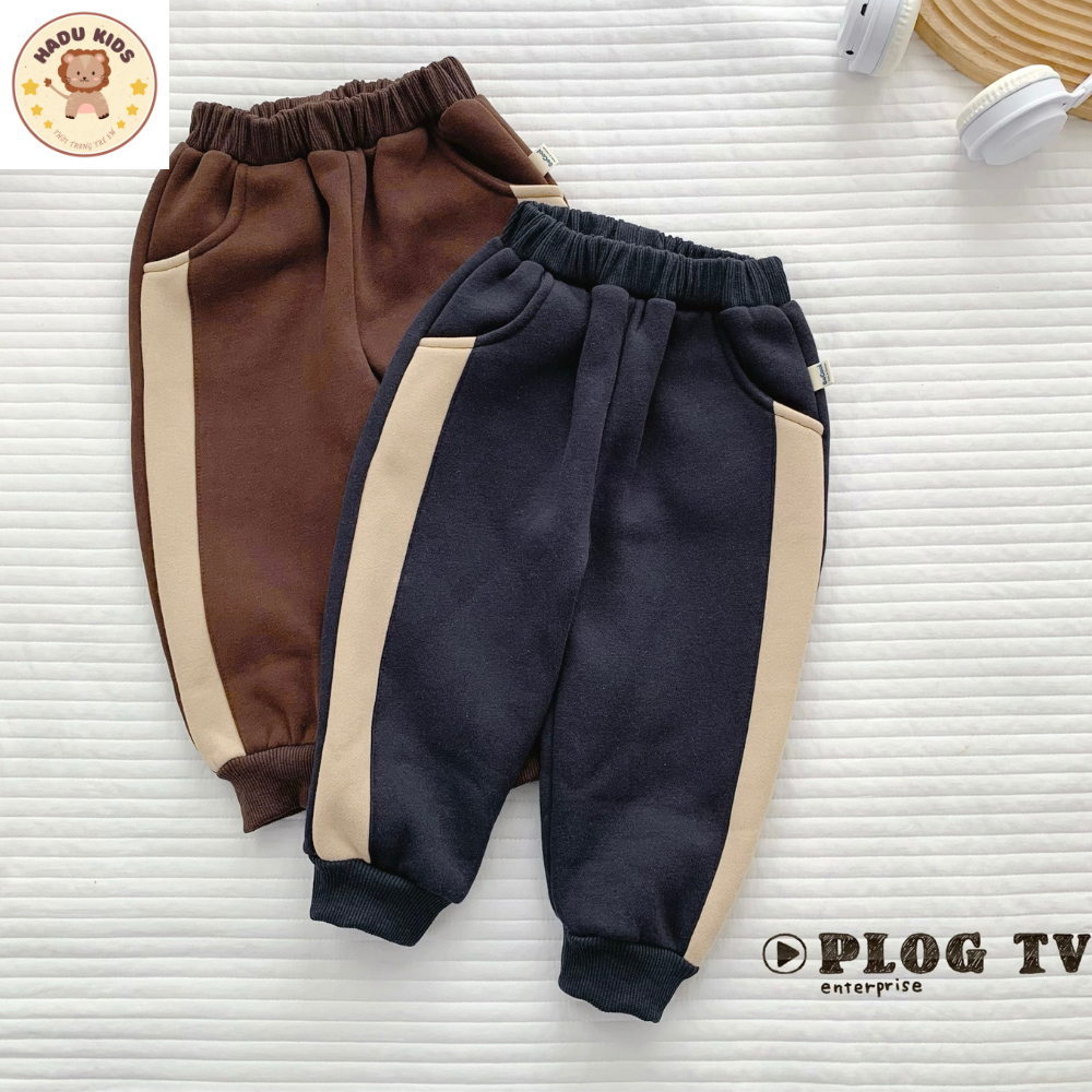 Bộ nỉ bông bé trai bé gái, bộ thu đông cho bé thêu SỐ 7 , chất nỉ bông CAO CẤP DÀY không xù,may đẹp- HADU KIDS 11-27kg