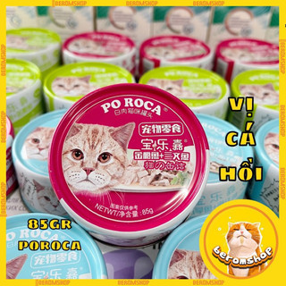 (100% thịt) Pate lon Poroca cho mèo 85g 3 vị siêu ngon, siêu chất lượng!