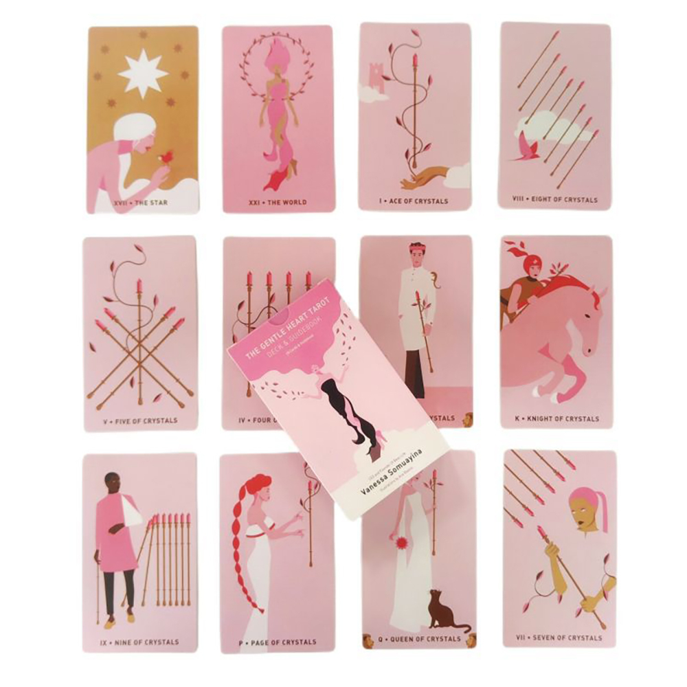 Bộ bài Gentle Heart Tarot 78 lá bài 7x12 Cm tặng đá thanh tẩy S175