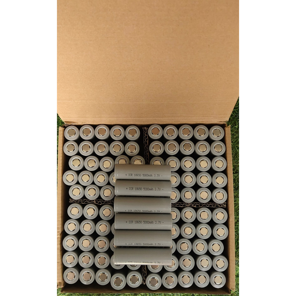 Pin 18650 Dung lượng 5000mAh 3.7v dòng xả 20A dùng cho Ắc quy, quạt MINI Q1,đèn pin,Tông Đơ,Sạc Dự phòng