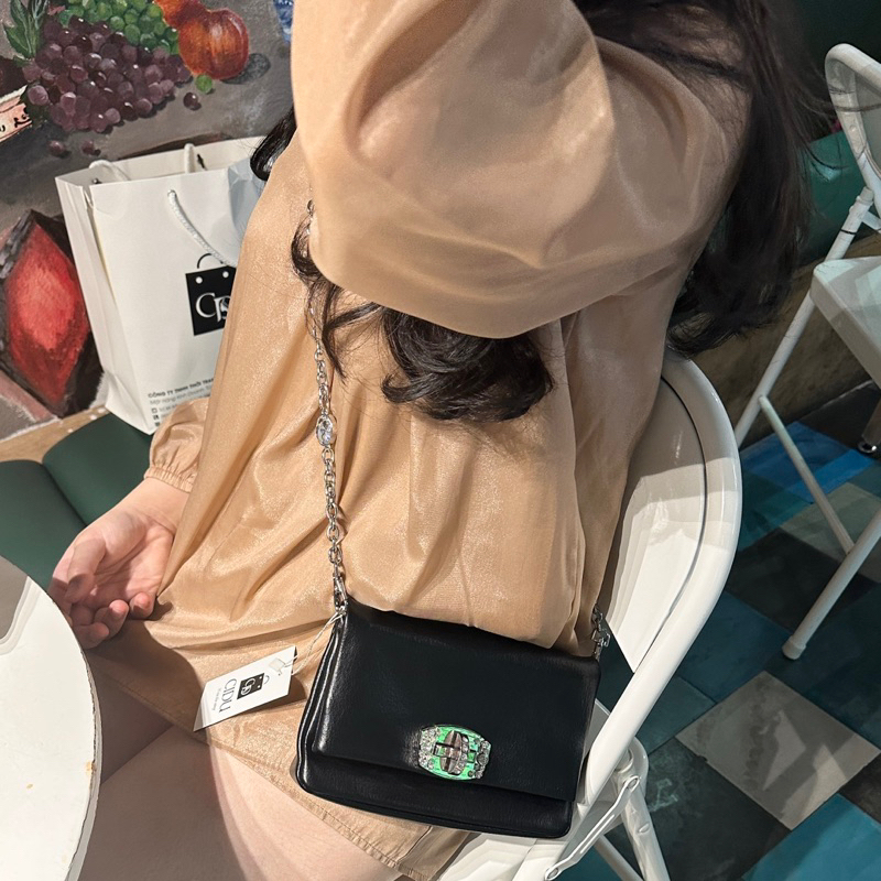 Túi Đeo Chéo Da Mềm Khóa Đính Đá Thời Trang Cidu CD56