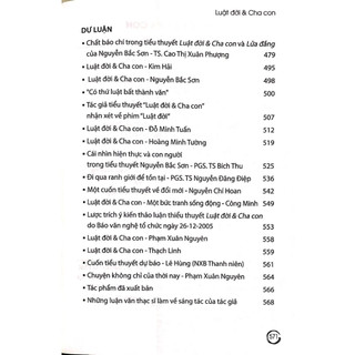 Sách - Luật Đời & Cha Con - Tác Phẩm Và Dư Luận (HT)