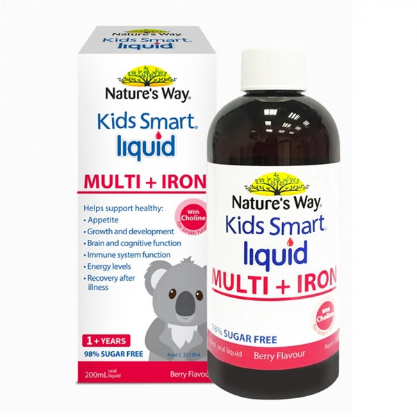 Sắt nước Nature's Way Kid Smart Multi + Iron 200ml Úc
