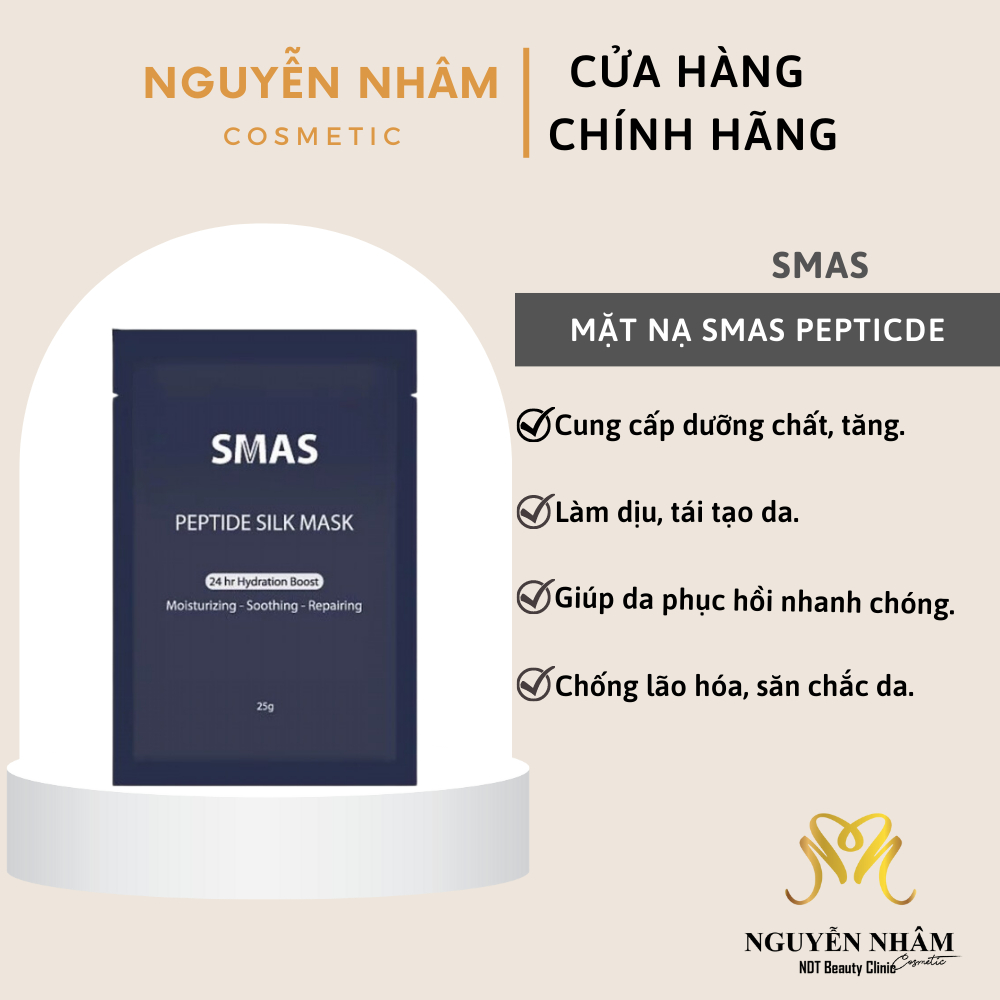 Mặt nạ dưỡng và phục hồi da SMAS Peptide Silk Mask Nhật Bản