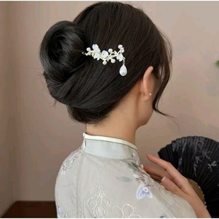 Trâm Cài Tóc Đính Hoa Trắng