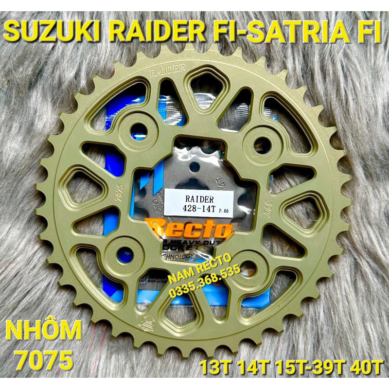 Dĩa nhôm 7075 RAIDER FI/SATRIA FI 39T/40T NHÔNG 13T 14T 15T