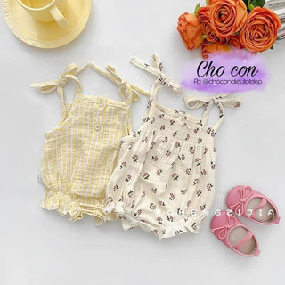 Jumsuit hai dây bé gái thời trang em bé gái đáng yêu