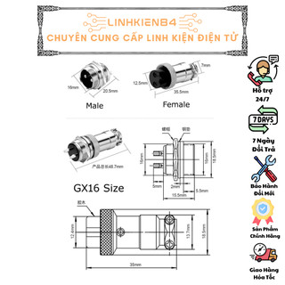 SP0071_Hỏa Tốc _Bộ Jack GX16 (Jack Nối Nguồn) Các Kích Thước ( 2P / 3P / 4P / 5P / 6P / 7P / 8P /9P / 10P )