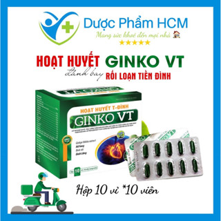 {CHÍNH HÃNG} HOẠT HUYẾT T-ĐÌNH GINKO VT TIỀN ĐÌNH, MẤT NGỦ, ĐAU ĐẦU, CHÓNG MẶT hộp 100 viên