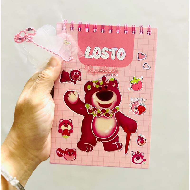 Sổ Dán Sticker 16 Trang Gấu Dâu LOTSO Siêu Xinh Cho Bé