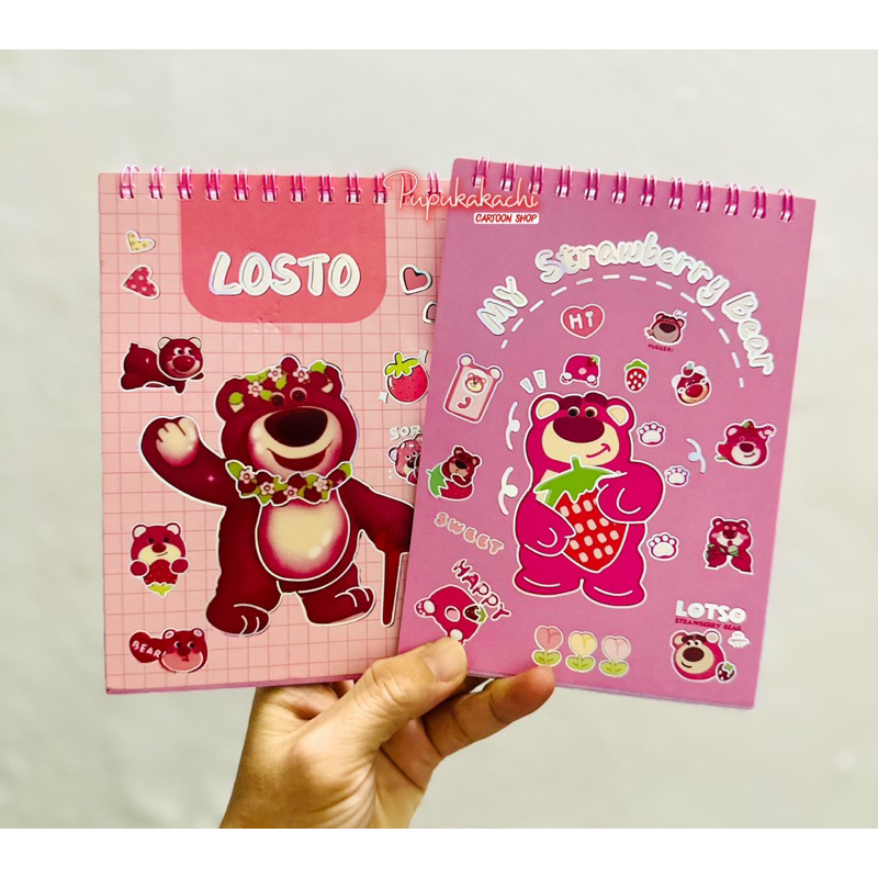 Sổ Dán Sticker 16 Trang Gấu Dâu LOTSO Siêu Xinh Cho Bé