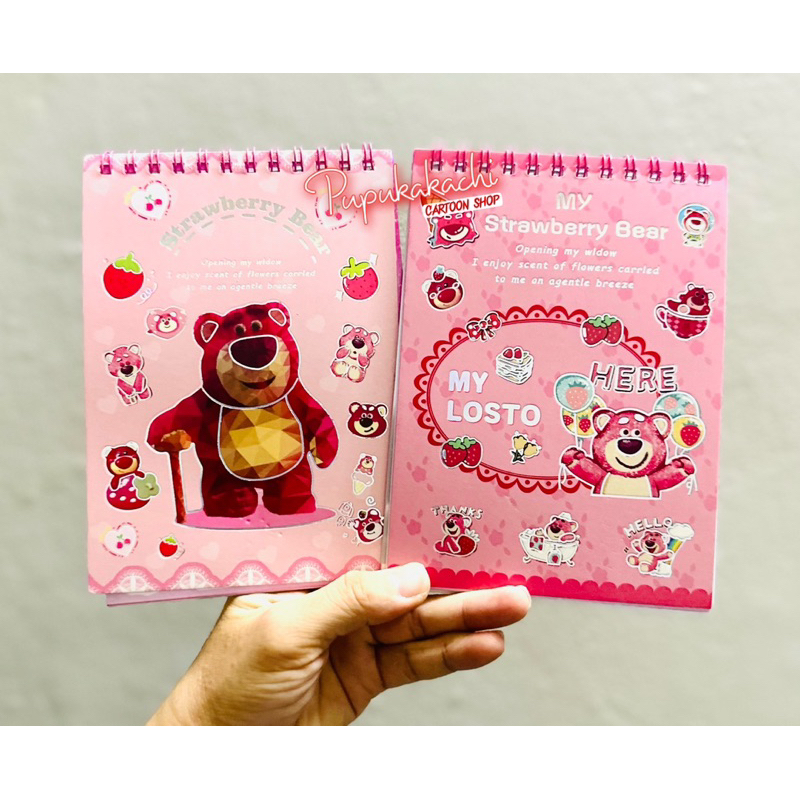 Sổ Dán Sticker 16 Trang Gấu Dâu LOTSO Siêu Xinh Cho Bé