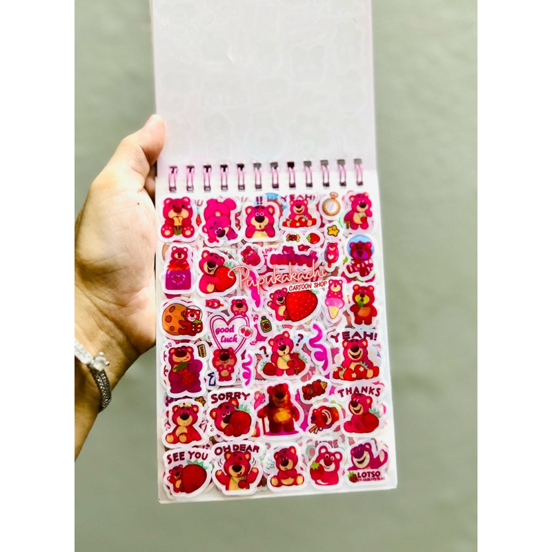 Sổ Dán Sticker 16 Trang Gấu Dâu LOTSO Siêu Xinh Cho Bé