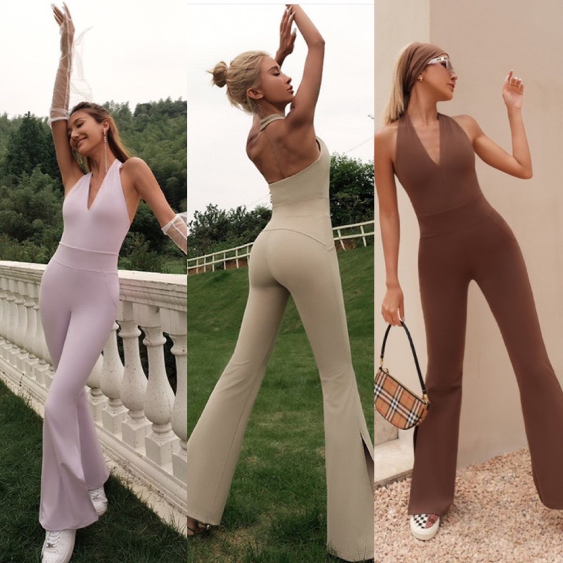 Bộ Jump Yoga Gym Yếm Ống Loe J97