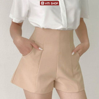 Quần short nữ gấp li túi kiểu 9960 VM Shop, quần đùi ống rộng đi chơi thời trang ulzzang STU00038