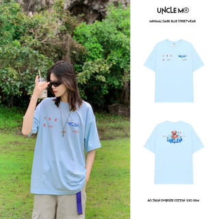 Áo thun oversize uncle m cotton nam nữ có thêu tay killer bear tee