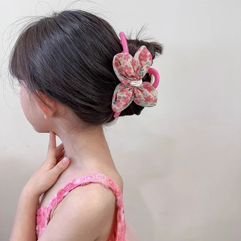 Gấp Tóc Gấu Dâu Nơ, Gấp Tóc Gấu Dâu Nhựa Dễ Thương, Gấp Tóc Kuromi Sanrio, Kẹp Gấp Tóc Nhựa Nhiều Mẫu Dễ Thương