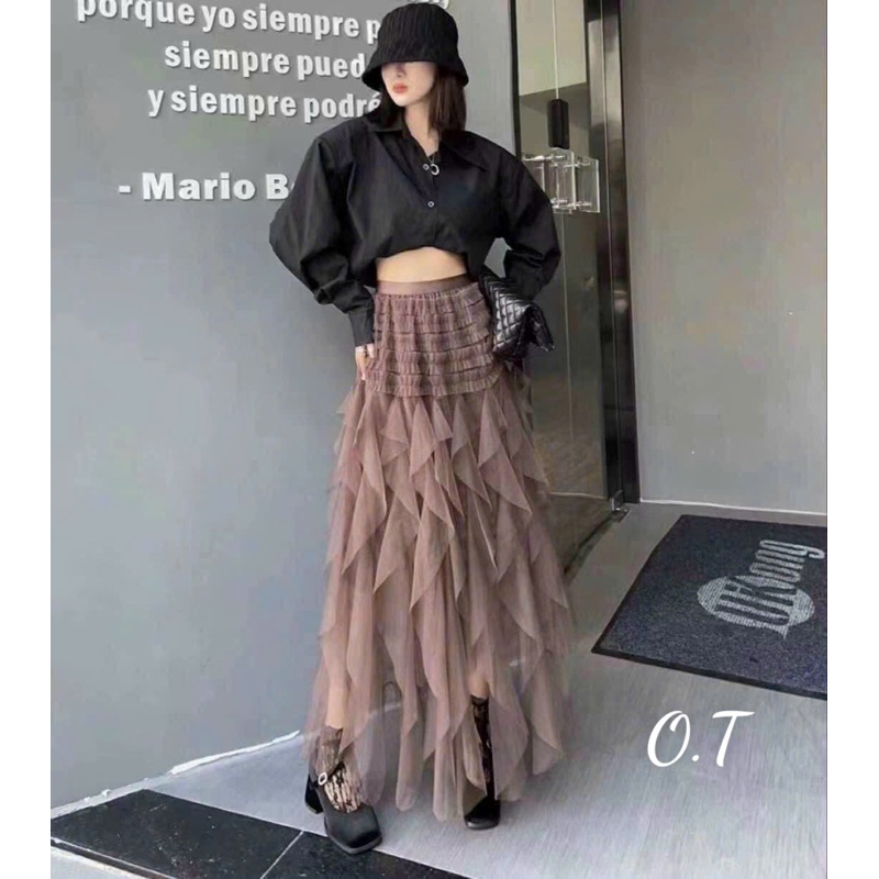 Chân váy dập li tua dua maxi siêu xinh hot hit