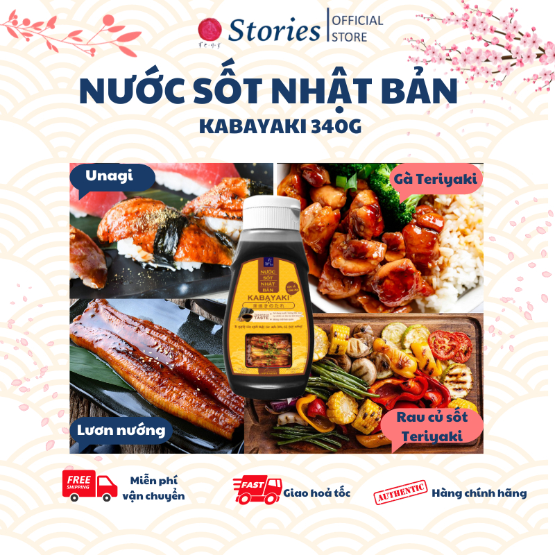 Combo 2 nước sốt ăn chay Kabayaki Nhật Bản vị lươn nướng Teriyaki truyền thống, chay mặn cay, không cay 2x340g
