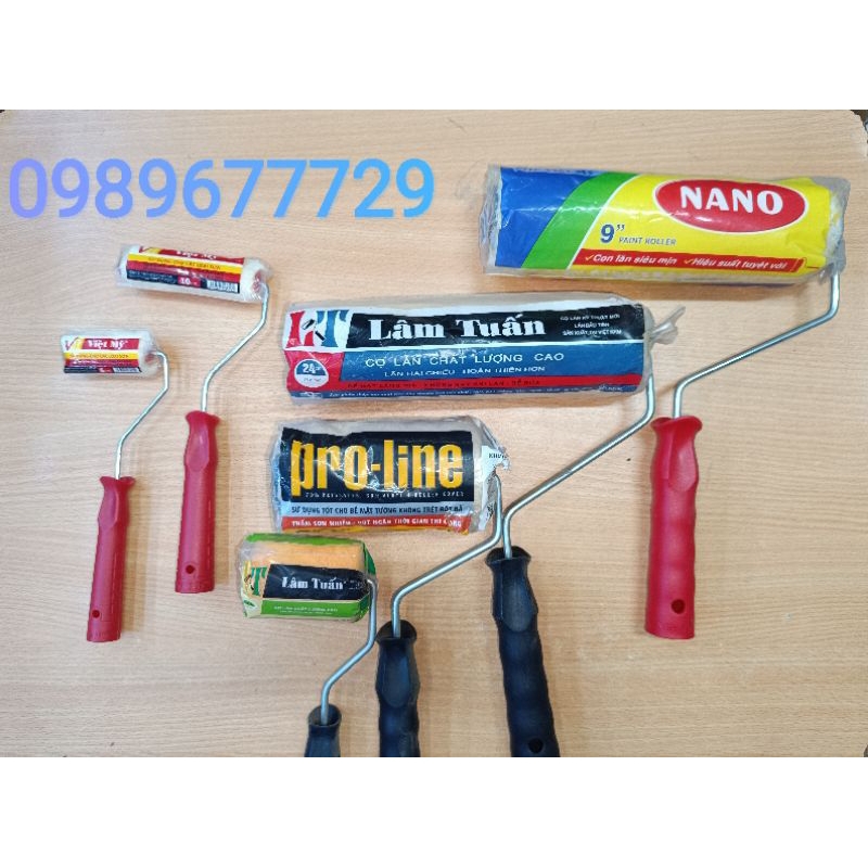 Cọ Lăn Sơn NANO Cán Đỏ 24cm
