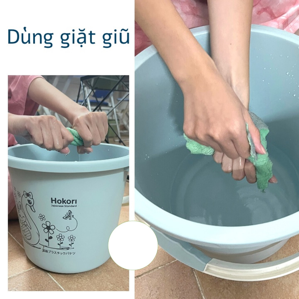 Xô nhựa 6L, 11L Hokori Việt Nhật , Xô đựng nước, gạo, trái cây, chất liệu tốt, an toàn