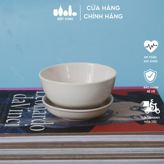Chén chấm và dĩa chấm trắng trơn - Sứ Hảo Cảnh