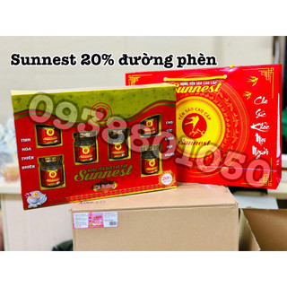 Hộp to + túi 6 hủ yến sunnest đường phèn 420ml 20%