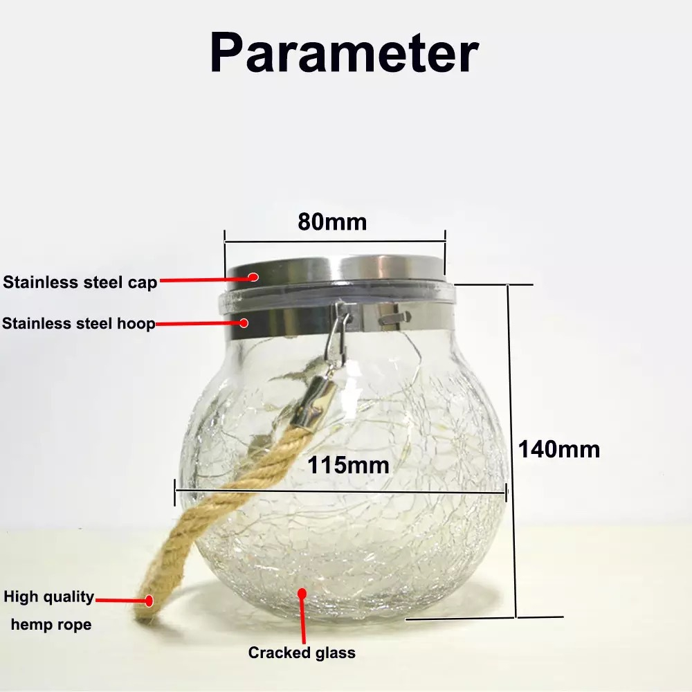 Đèn năng lượng mặt trời quả cầu thủy tinh trang trí sân vườn, ban công, quán cafe, công viên, Đèn led ngoài t