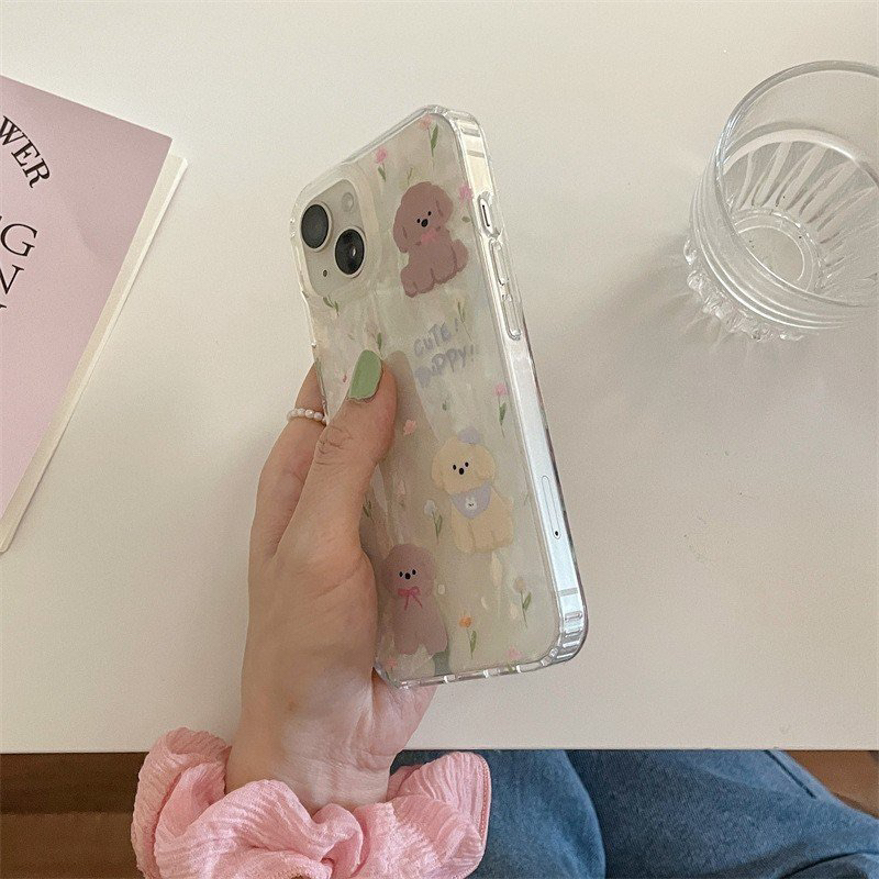 ỐP IPHONE FULL VIỀN HOẠ TIẾT PUPPY HOLOGRAM
