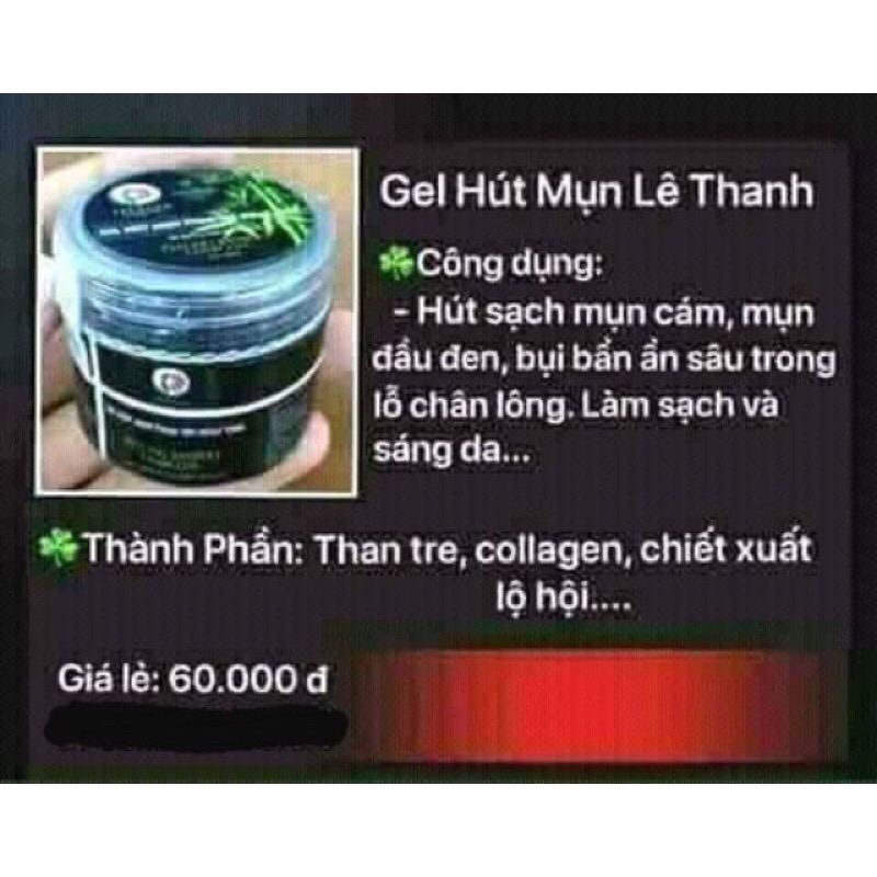 GEL LỘT LỤN THAN TRE PHÁP  Hút sạch mụn và bụi bẫn 30g