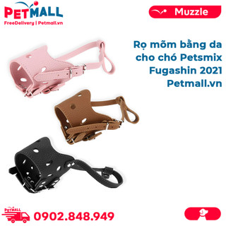 Rọ mõm bằng da cho chó Petsmix Fugashin 2021 Petmall