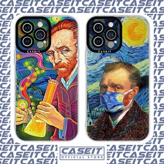 Ốp lưng iphone cạnh vuông Caseit Van Gogh sơn dầu chill aesthetic 8/8plus/x/xs/11/12/13/14/pro/max/plus/promax