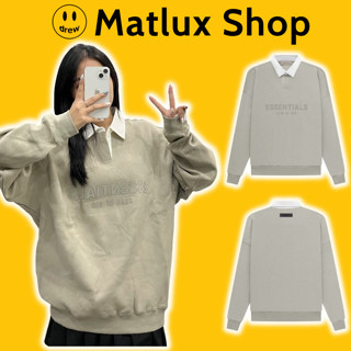 [BEST QUALITY] Áo polo dài tay Fear Of God FOG Essentials Waffle Knit Seal cao cấp, Áo sweater Essentials chất vải len