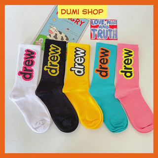 Set 5 đôi tất vớ cao cổ drew cá tính unisex - dumi shop