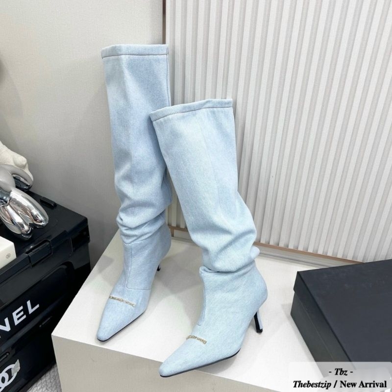 Boot denim Ale.xan.derW cao 6cm sẵn 2 màu hàng QC cao cấp fullbox | Hàng loại 1