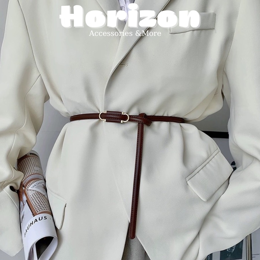 Thắt lưng da đai váy nữ bản nhỏ DV30 OMEGA không lỗ dạng 1cm  mảnh phối blazer Belt dây nịt đai váy 
