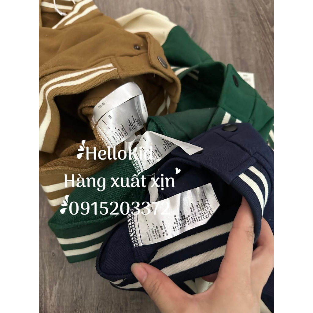 Áo khoác nỉ bomber u.ni cho bé