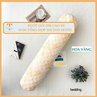 Gối Ôm Cao Su Non Tổng Hợp Hilton Hotel Không Xẹp lún có vân Masage Siêu Đàn Hồi Dài 1 mét