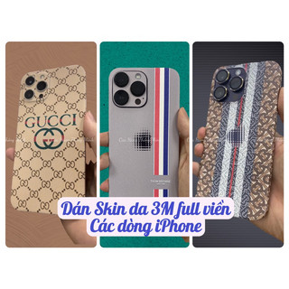Dán Skin cho các dòng iPhone 15 Pro Max, 15Pro, 15 Plus,15, iPhone 14 Pro Max, 14Pro, 14 Plus, 14 Vân da 3M USA in hình