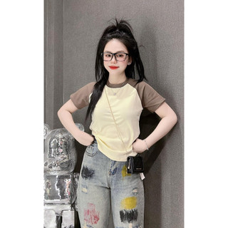 [ MÃ SALE LẺ MÀU VẢI ĐẸP - ĐƯỢC KIỂM HÀNG ] Áo thun nữ PHOM ÔM RAGLAN Trơn ( RAGLAN A.H )