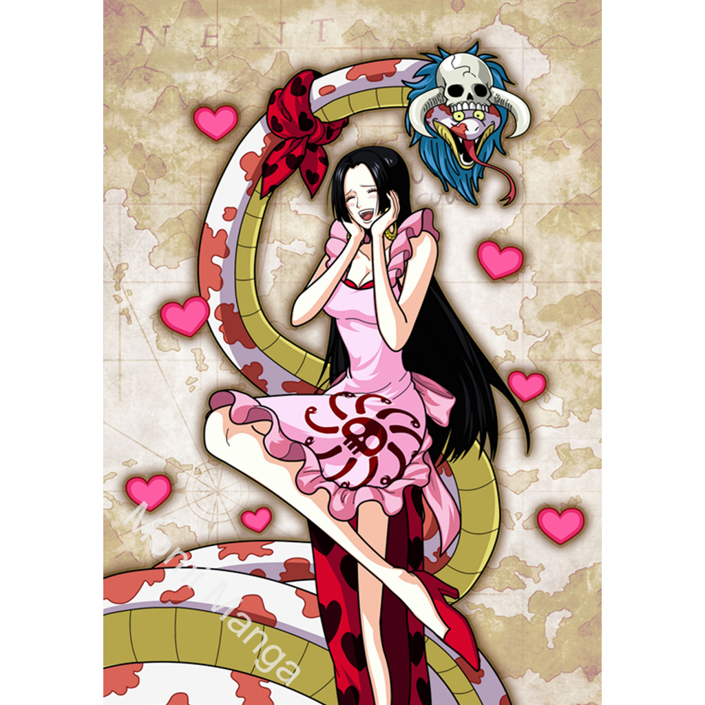Poster Phim Hoạt Hình One Piece Nhân Vật TBoa Hancock Dán Tường Trang Trí MS: 450