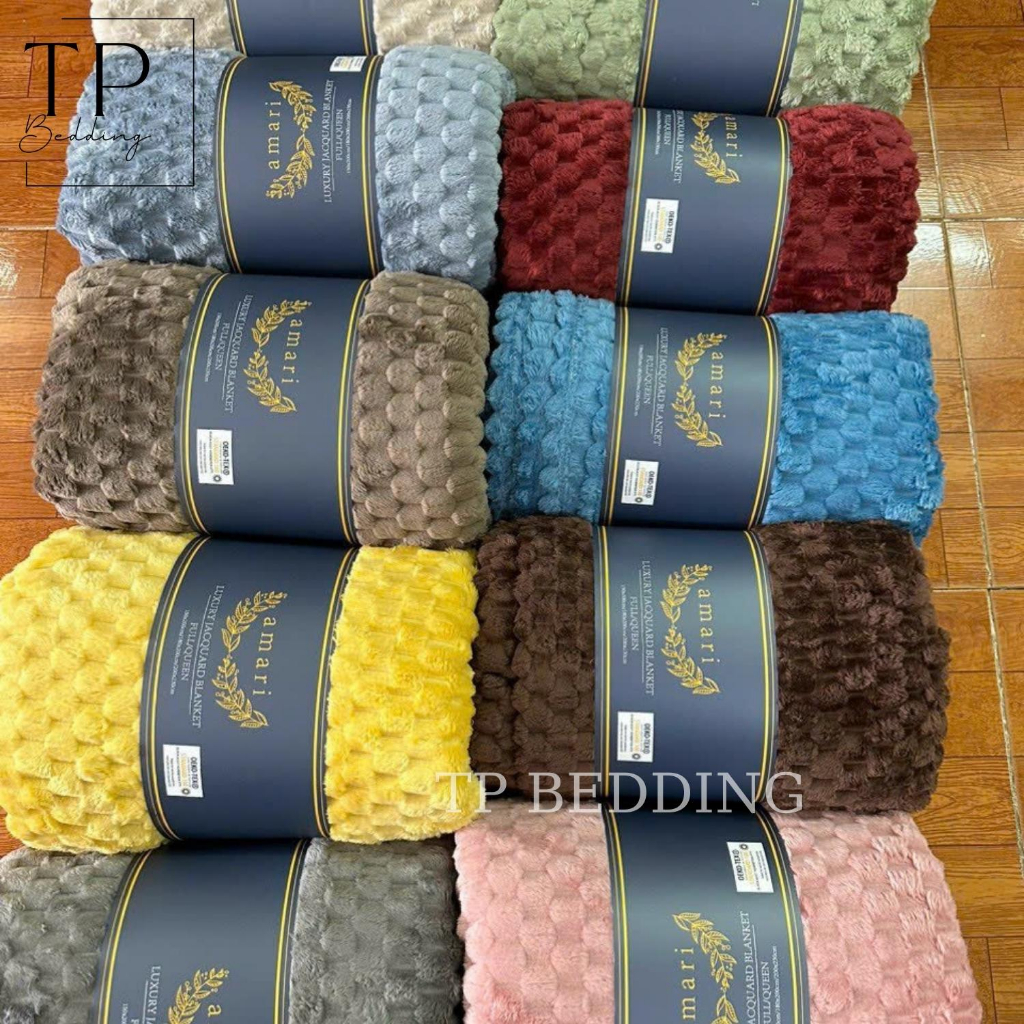 Chăn tuyết nhung lông thỏ AMARI LUXURY mền mịn siêu ấm nhập khẩu mỹ cao cấp, chăn lông thỏ dùng văn phòng cân nặng 1,5kg