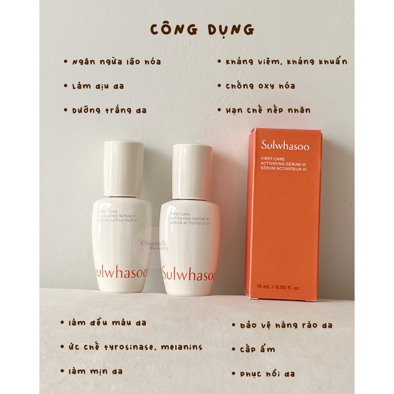 🌱✨ Tinh Chất Ngăn Ngừa Lão Hóa SULWHASOO First Care Activating Serum 15ml 💧✨