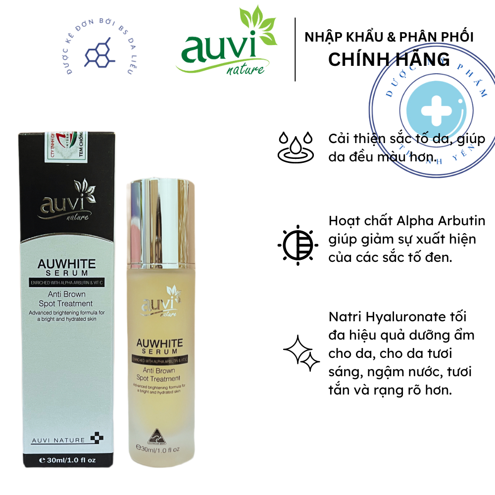 Serum giảm thâm nám, làm đều màu da Auwhite Serum 30ml