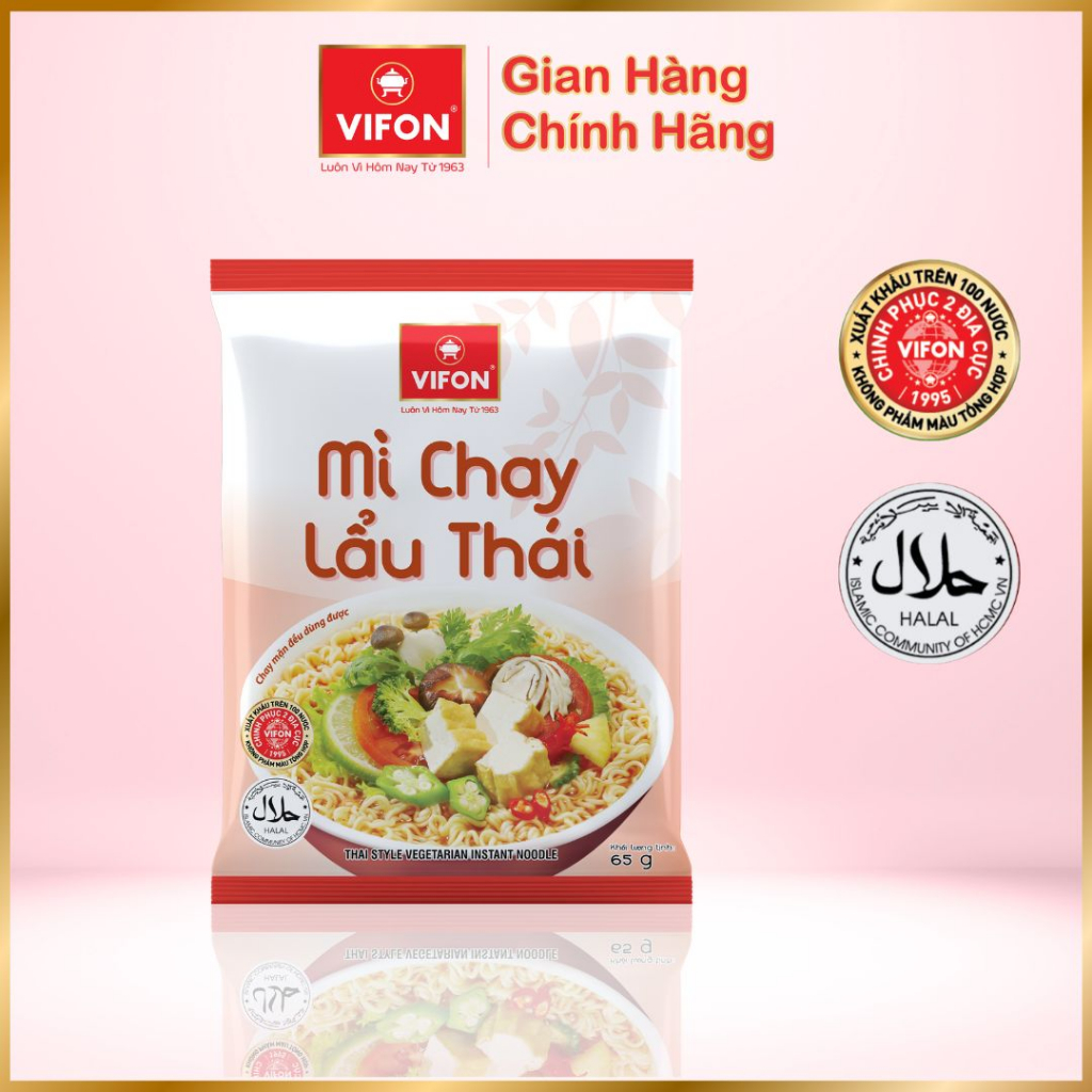 Thùng 30 gói Mì Chay Lẩu Thái VIFON 65g / Gói