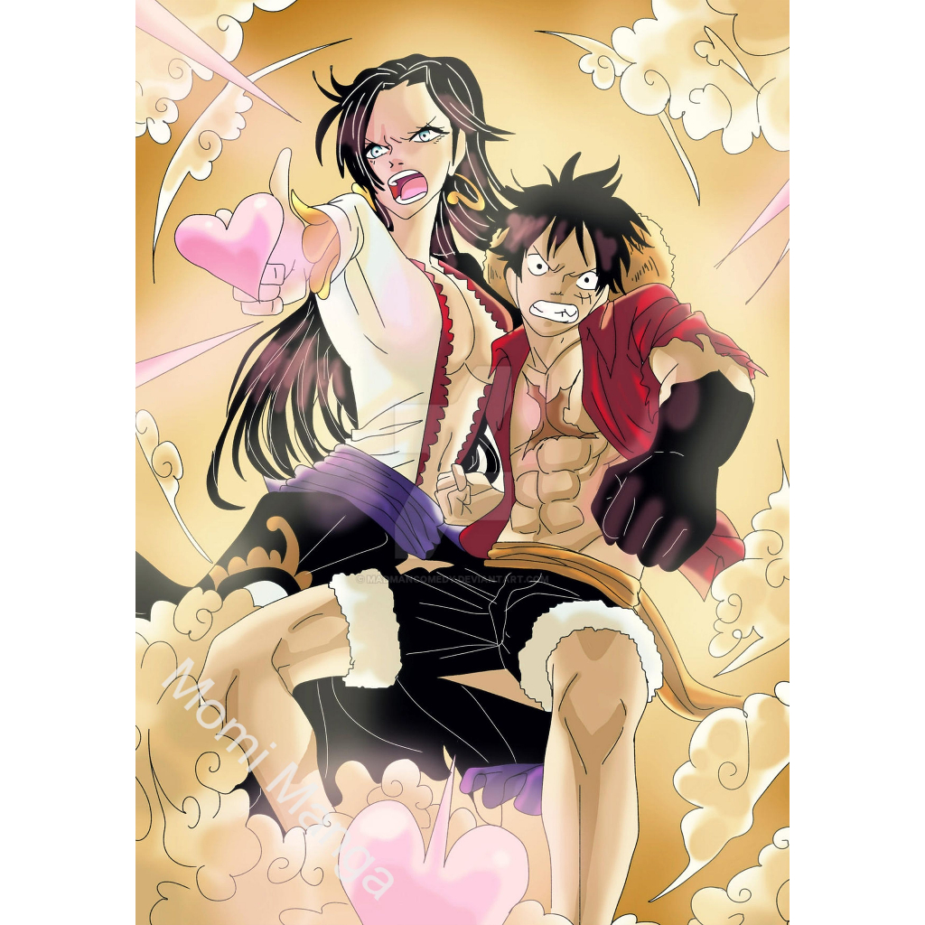 Poster Phim Hoạt Hình One Piece Các cặp đôi trong One Piece Dán Tường Trang Trí MS: 452