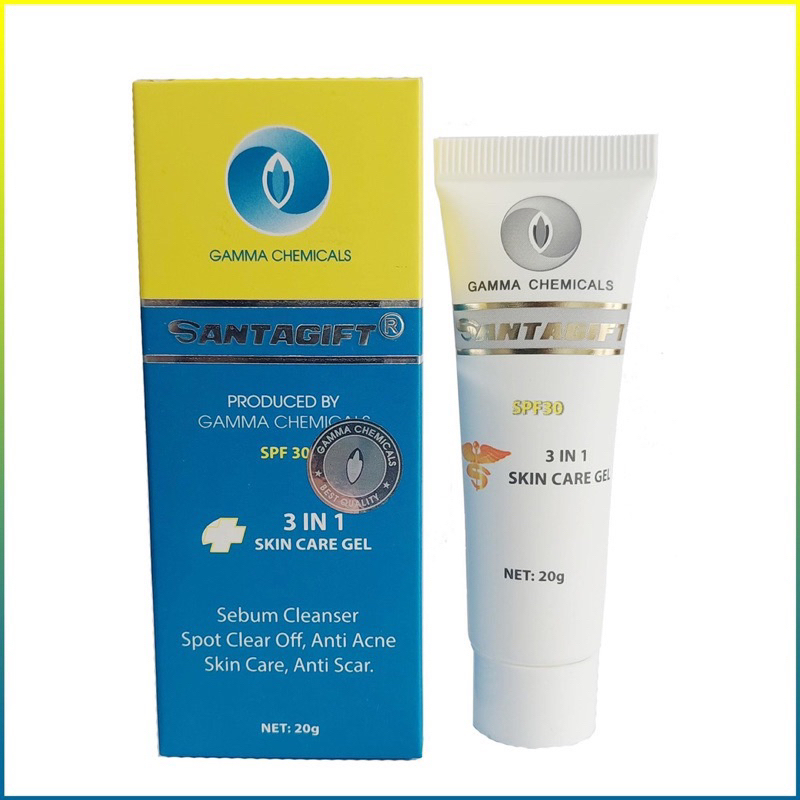 Kem Giảm Thâm Mụn SANTAGIFT SPF30 - Trắng sáng - Ức chế sắc tố - Chống nắng - 20g